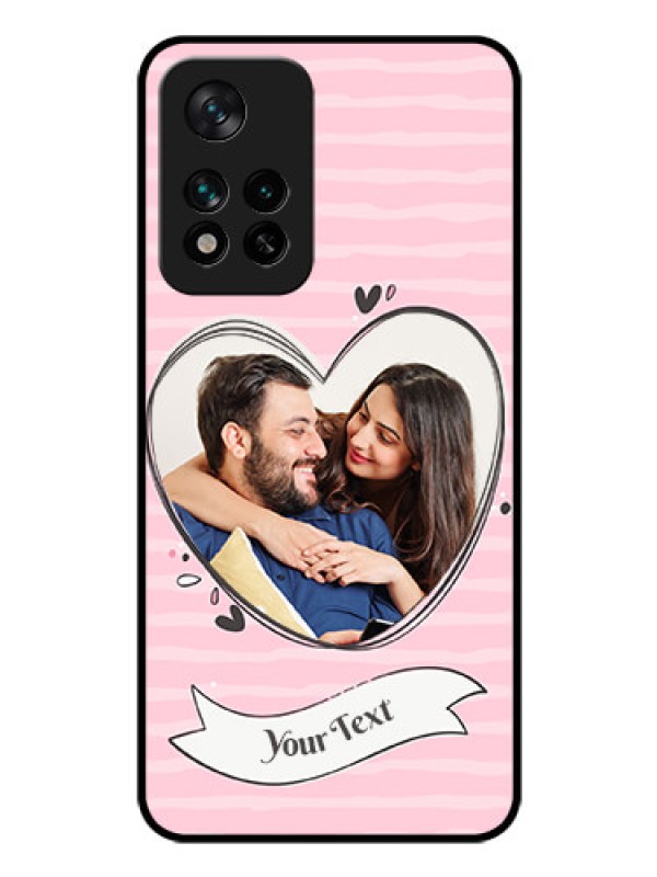 Custom Xiaomi 11I Hypercharge 5G Custom Glass Phone Case - Vintage Heart Design