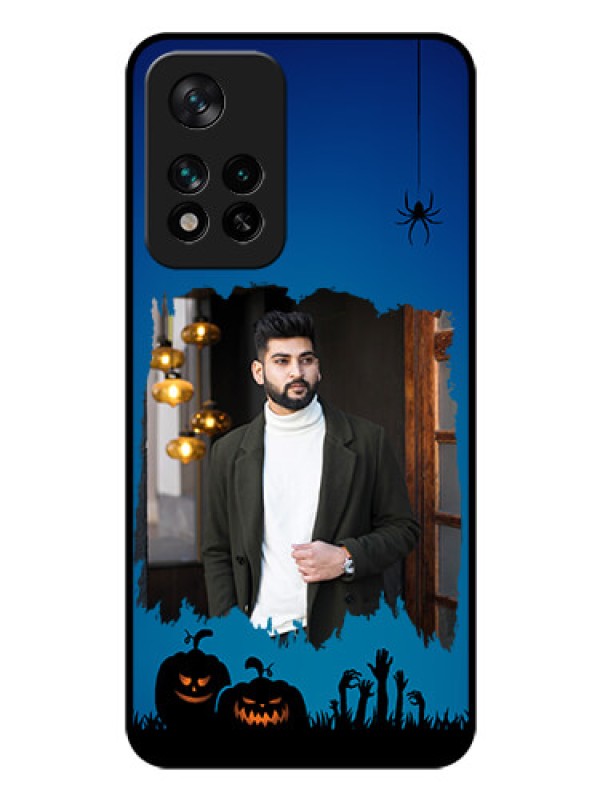 Custom Xiaomi 11I Hypercharge 5G Photo Printing on Glass Case - with pro Halloween design