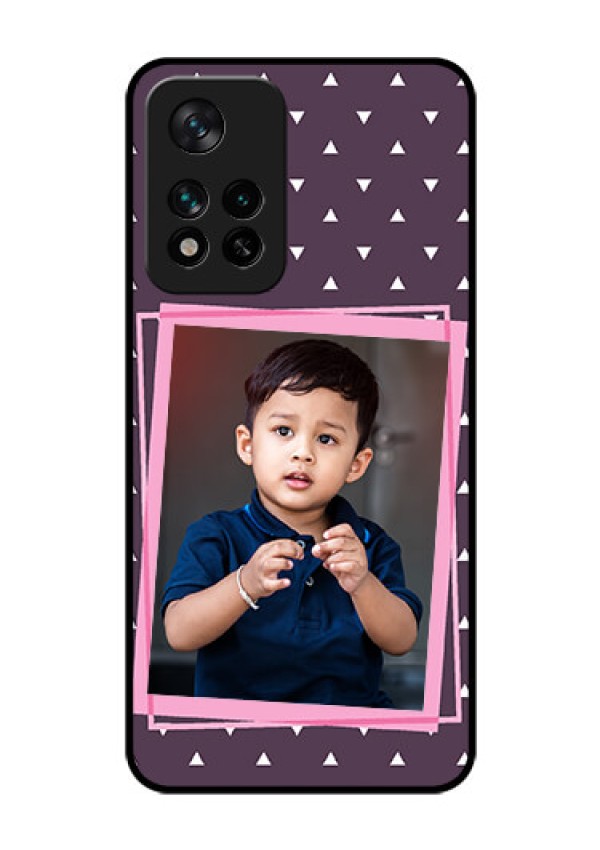 Xiaomi 11I Hypercharge 5G Custom Glass Mobile Case - Triangle Pattern Dotted Design