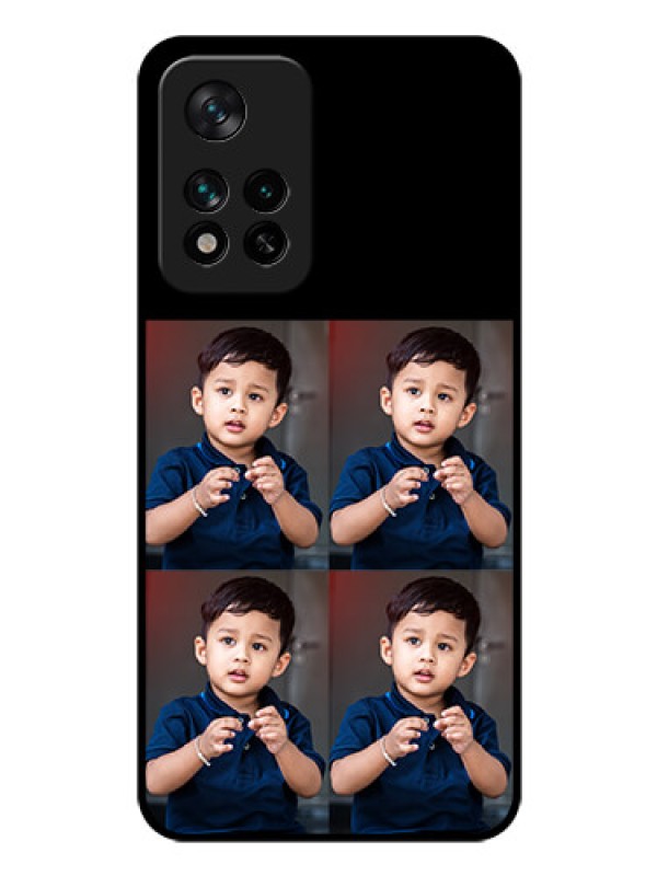 Custom Xiaomi 11I Hypercharge 5G 4 Image Holder on Glass Mobile Cover