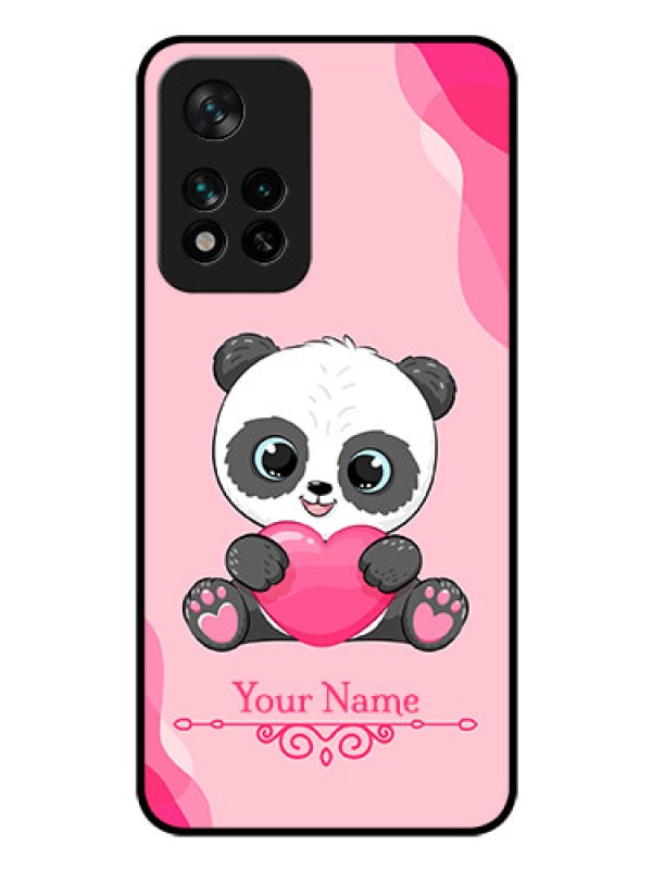 Custom Xiaomi 11I Hypercharge 5G Custom Glass Mobile Case - Cute Panda Design