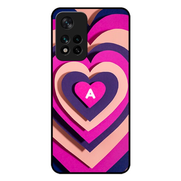 Xiaomi 11I Hypercharge 5G Custom Glass Mobile Case - Cute Heart Pattern Design Xiaomi 11I Hypercharge 5G Custom Glass Mobile Case - Cute Heart Pattern Design