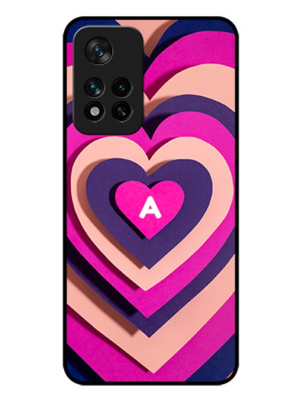Custom Xiaomi 11I Hypercharge 5G Custom Glass Mobile Case - Cute Heart Pattern Design