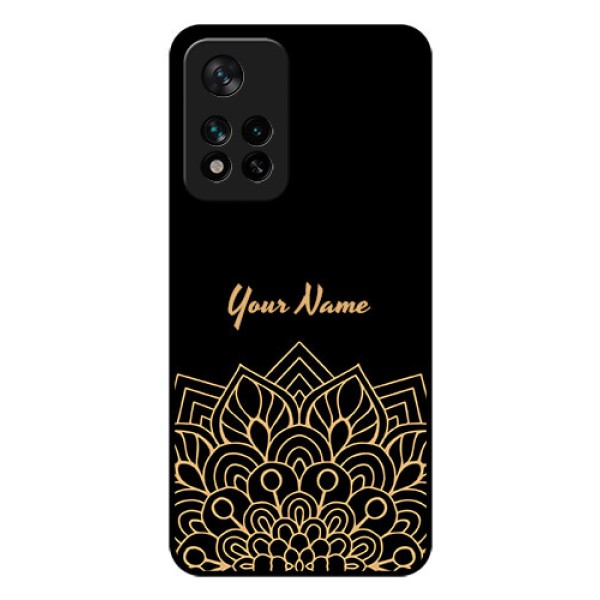 Xiaomi 11I Hypercharge 5G Custom Glass Phone Case - Golden mandala Design
