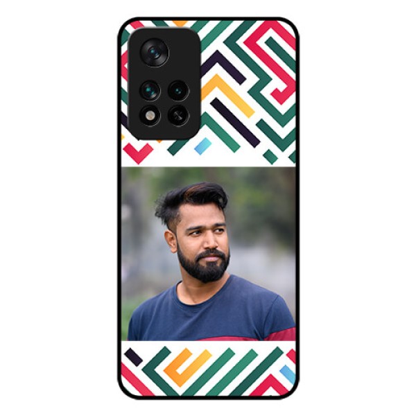 Xiaomi 11I Hypercharge 5G Personalized Glass Phone Case - Colorful Maze Pattern Design