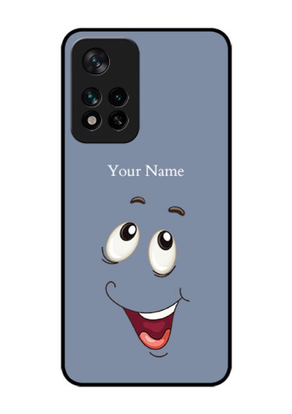 Xiaomi 11I Hypercharge 5G Photo Printing on Glass Case - Laughing Cartoon Face Design