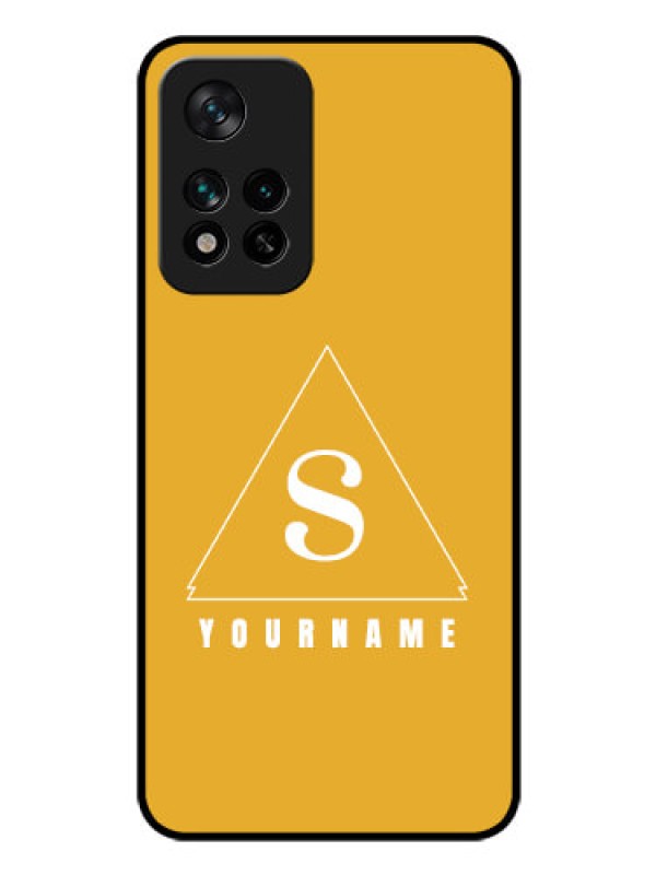Custom Xiaomi 11I Hypercharge 5G Personalized Glass Phone Case - simple triangle Design