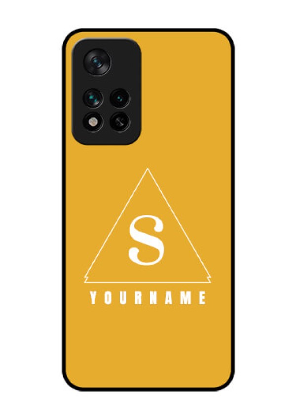 Xiaomi 11I Hypercharge 5G Personalized Glass Phone Case - simple triangle Design