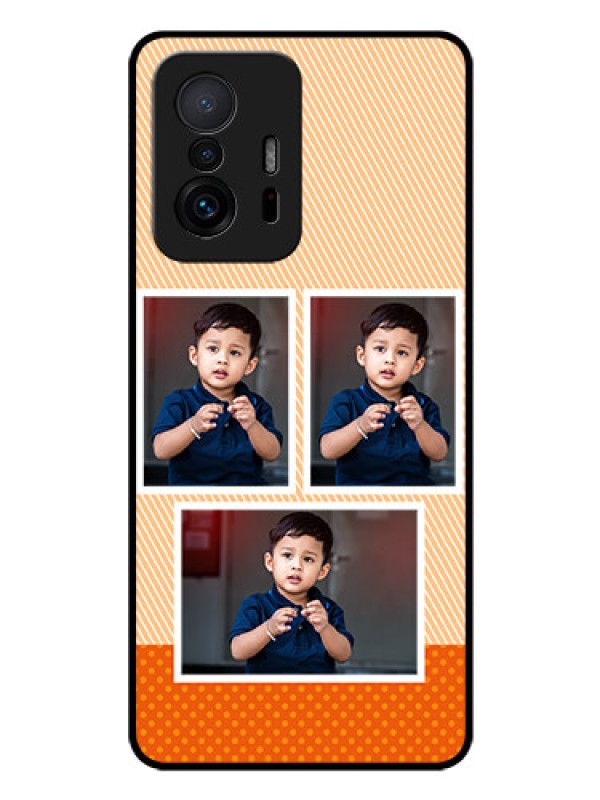 Custom Xiaomi 11T Pro 5G Photo Printing on Glass Case - Bulk Photos Upload Design