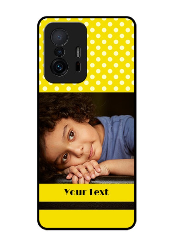 Xiaomi 11T Pro 5G Custom Glass Phone Case - Bright Yellow Case Design