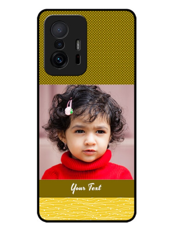 Custom Xiaomi 11T Pro 5G Custom Glass Phone Case - Simple Green Color Design