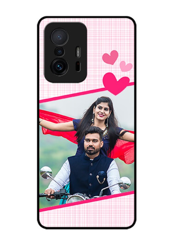 Xiaomi 11T Pro 5G Custom Glass Phone Case - Love Shape Heart Design