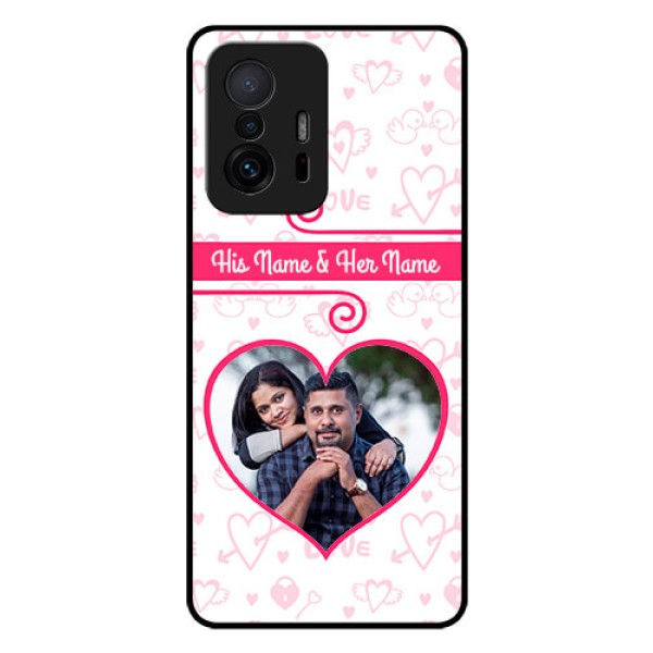 Xiaomi 11T Pro 5G Personalized Glass Phone Case - Heart Shape Love Design Xiaomi 11T Pro 5G Personalized Glass Phone Case - Heart Shape Love Design