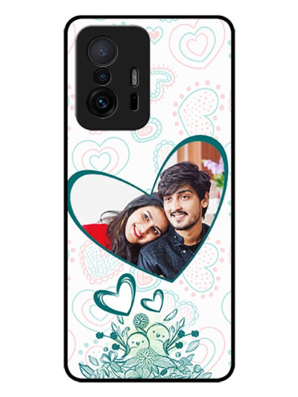Custom Xiaomi 11T Pro 5G Photo Printing on Glass Case - Premium Couple Design