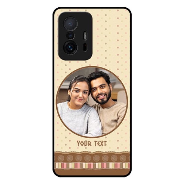 Xiaomi 11T Pro 5G Custom Glass Mobile Case - Brown Dotted Mobile Case Design Xiaomi 11T Pro 5G Custom Glass Mobile Case - Brown Dotted Mobile Case Design