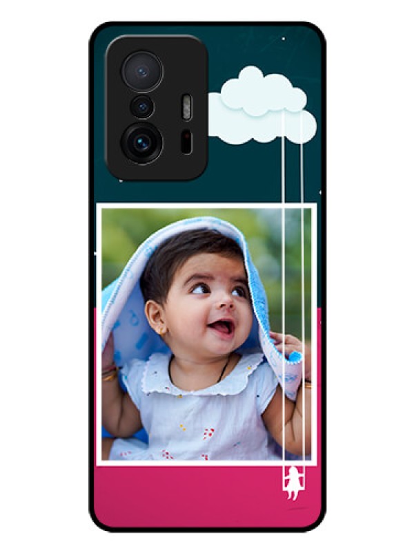 Custom Xiaomi 11T Pro 5G Custom Glass Phone Case - Cute Girl with Cloud Design