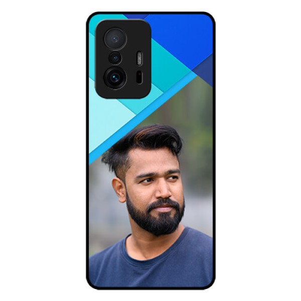 Xiaomi 11T Pro 5G Custom Glass Phone Case - Blue Pattern Design Xiaomi 11T Pro 5G Custom Glass Phone Case - Blue Pattern Design