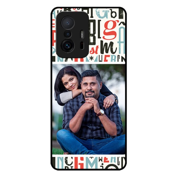 Xiaomi 11T Pro 5G Personalized Glass Phone Case - Alphabet Design