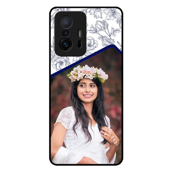 Xiaomi 11T Pro 5G Personalized Glass Phone Case - Premium Floral Design