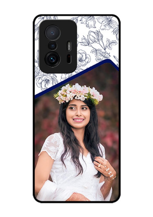 Xiaomi 11T Pro 5G Personalized Glass Phone Case - Premium Floral Design