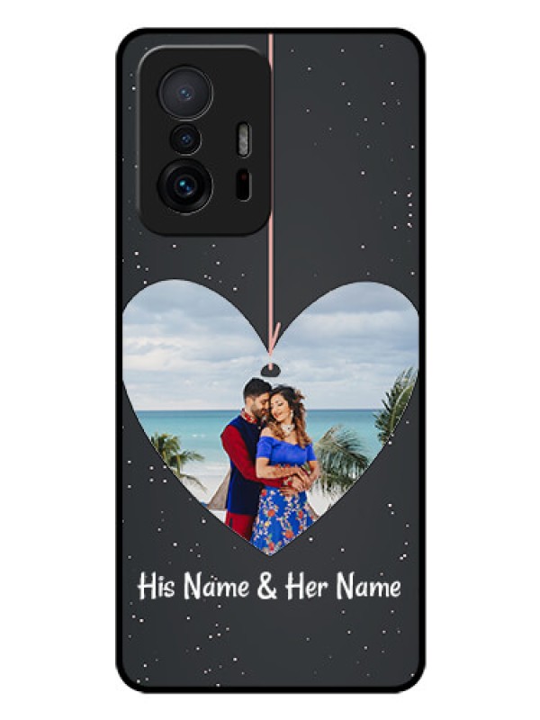 Custom Xiaomi 11T Pro 5G Custom Glass Phone Case - Hanging Heart Design