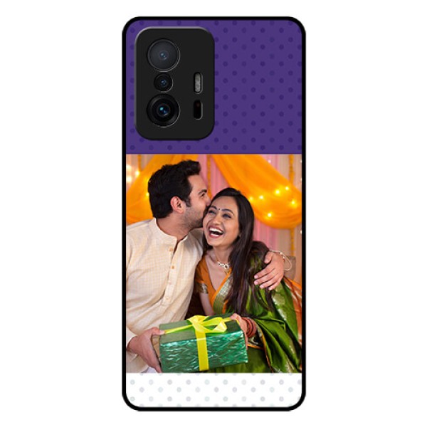Xiaomi 11T Pro 5G Personalized Glass Phone Case - Violet Pattern Design Xiaomi 11T Pro 5G Personalized Glass Phone Case - Violet Pattern Design