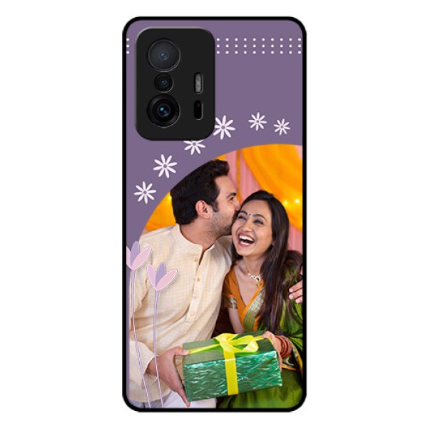 Xiaomi 11T Pro 5G Custom Glass Mobile Case - Lavender flowers design Xiaomi 11T Pro 5G Custom Glass Mobile Case - Lavender flowers design