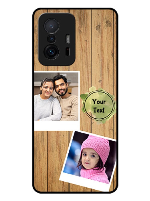 Custom Xiaomi 11T Pro 5G Custom Glass Phone Case - Wooden Texture Design