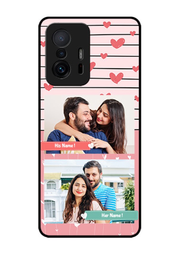 Xiaomi 11T Pro 5G Custom Glass Mobile Case - Photo with Heart Design