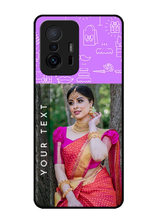 Xiaomi 11T Pro 5G Custom Glass Mobile Case - Birthday Icons Design