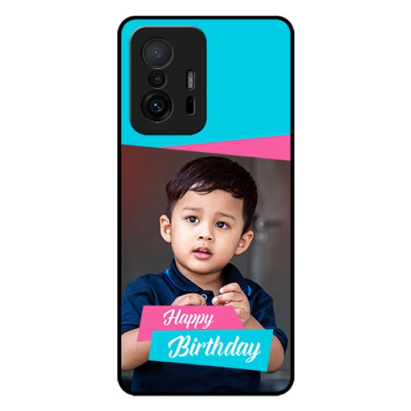 Xiaomi 11T Pro 5G Personalized Glass Phone Case - Image Holder with 2 Color Design