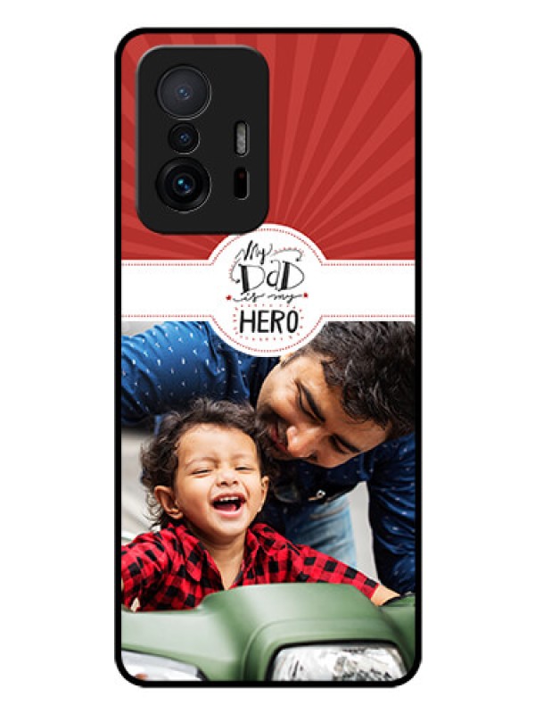 Custom Xiaomi 11T Pro 5G Photo Printing on Glass Case - My Dad Hero Design