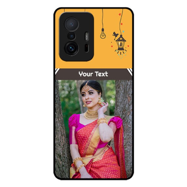 Xiaomi 11T Pro 5G Custom Glass Mobile Case - with Family Picture and Icons Xiaomi 11T Pro 5G Custom Glass Mobile Case - with Family Picture and Icons