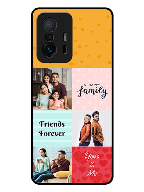 Custom Xiaomi 11T Pro 5G Personalized Glass Phone Case - Images with Quotes Design