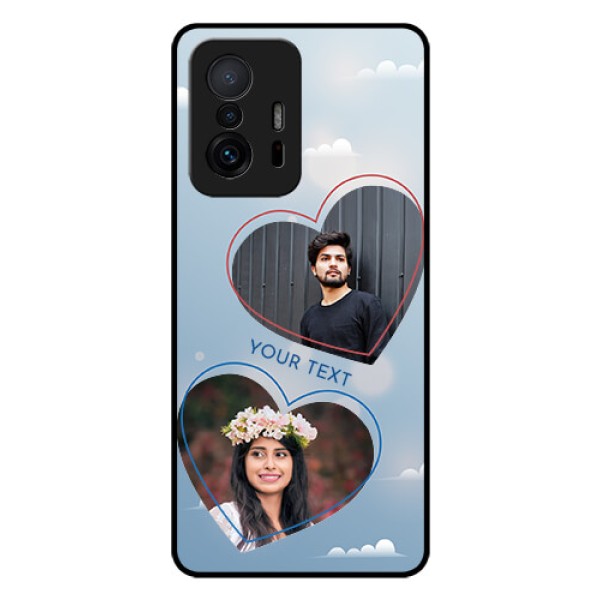 Xiaomi 11T Pro 5G Custom Glass Mobile Case - Blue Color Couple Design