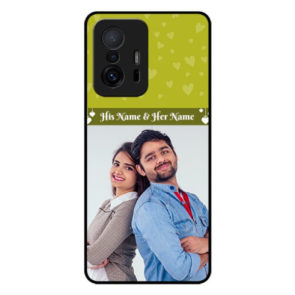 Xiaomi 11T Pro 5G Custom Glass Phone Case - You & Me Heart Design Xiaomi 11T Pro 5G Custom Glass Phone Case - You & Me Heart Design