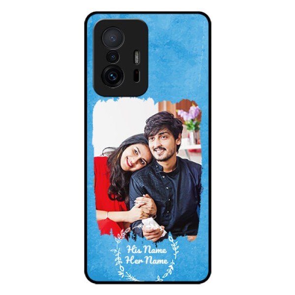 Xiaomi 11T Pro 5G Custom Glass Phone Case - Blue Color Vintage Design Xiaomi 11T Pro 5G Custom Glass Phone Case - Blue Color Vintage Design