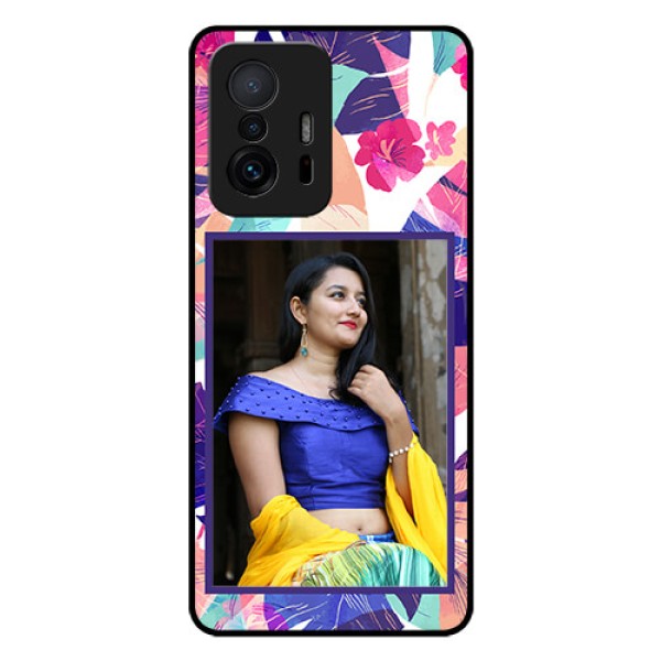 Xiaomi 11T Pro 5G Custom Glass Mobile Case - Abstract Floral Design