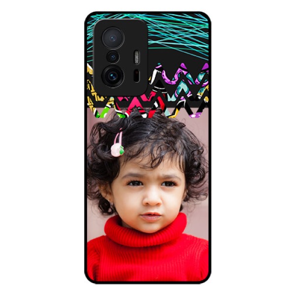 Xiaomi 11T Pro 5G Personalized Glass Phone Case - Neon Abstract Design