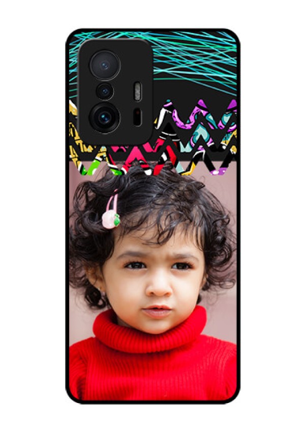 Xiaomi 11T Pro 5G Personalized Glass Phone Case - Neon Abstract Design