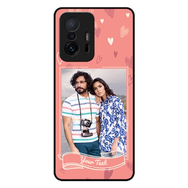 Xiaomi 11T Pro 5G Custom Glass Phone Case - Love doodle art Design Xiaomi 11T Pro 5G Custom Glass Phone Case - Love doodle art Design