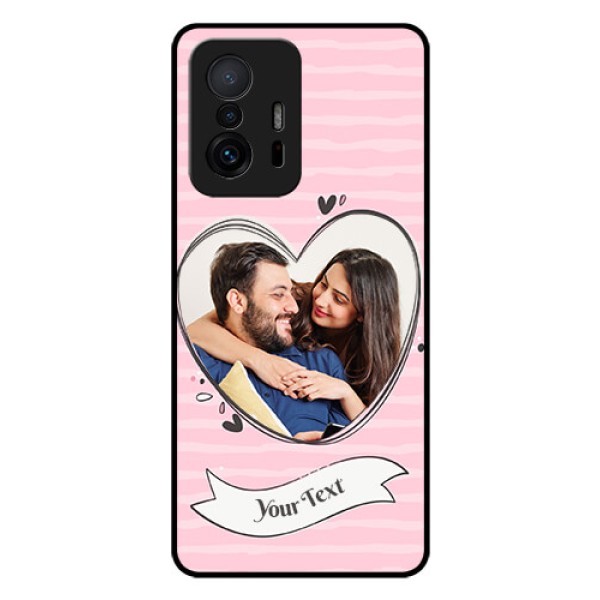Xiaomi 11T Pro 5G Custom Glass Phone Case - Vintage Heart Design