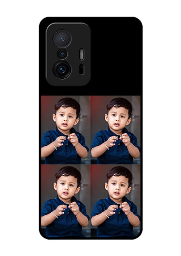 Xiaomi 11T Pro 5G 4 Image Holder on Glass Mobile Cover