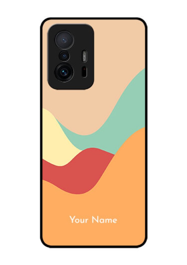 Xiaomi 11T Pro 5G Personalized Glass Phone Case - Ocean Waves Multi-colour Design