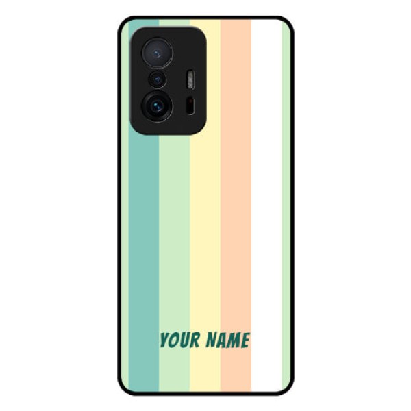 Xiaomi 11T Pro 5G Photo Printing on Glass Case - Multi-colour Stripes Design Xiaomi 11T Pro 5G Photo Printing on Glass Case - Multi-colour Stripes Design