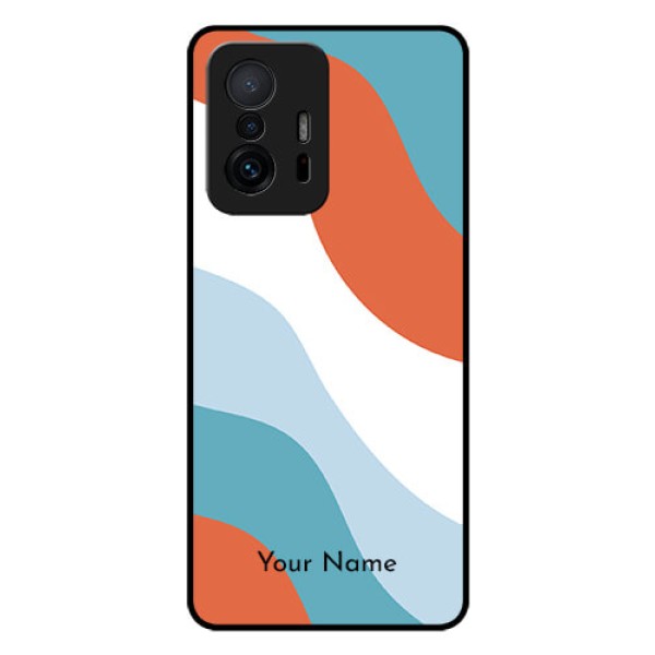 Xiaomi 11T Pro 5G Custom Glass Mobile Case - coloured Waves Design