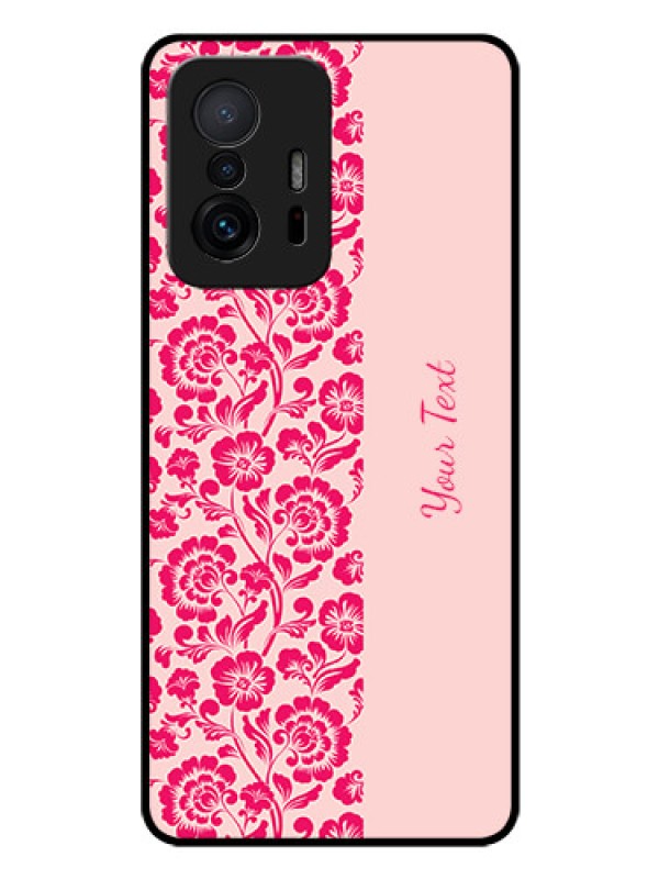 Custom Xiaomi 11T Pro 5G Custom Glass Phone Case - Attractive Floral Pattern Design