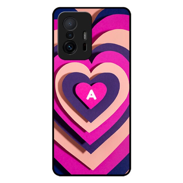 Xiaomi 11T Pro 5G Custom Glass Mobile Case - Cute Heart Pattern Design Xiaomi 11T Pro 5G Custom Glass Mobile Case - Cute Heart Pattern Design