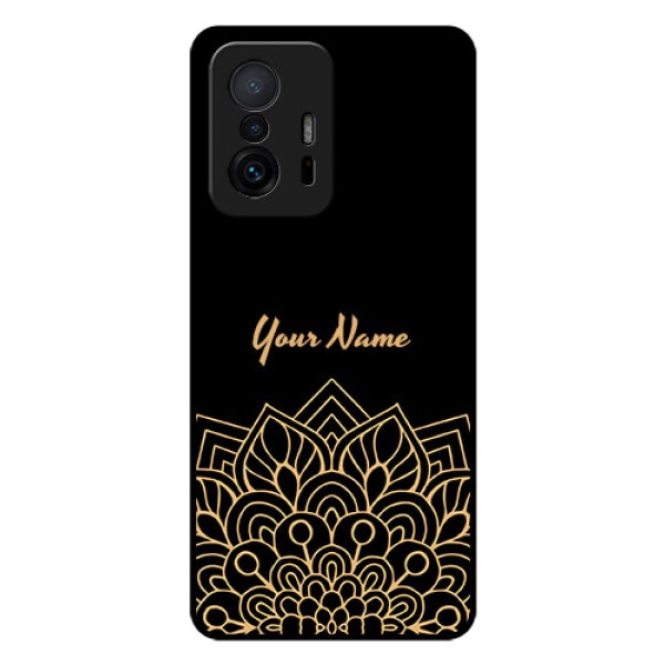 Xiaomi 11T Pro 5G Custom Glass Phone Case - Golden mandala Design