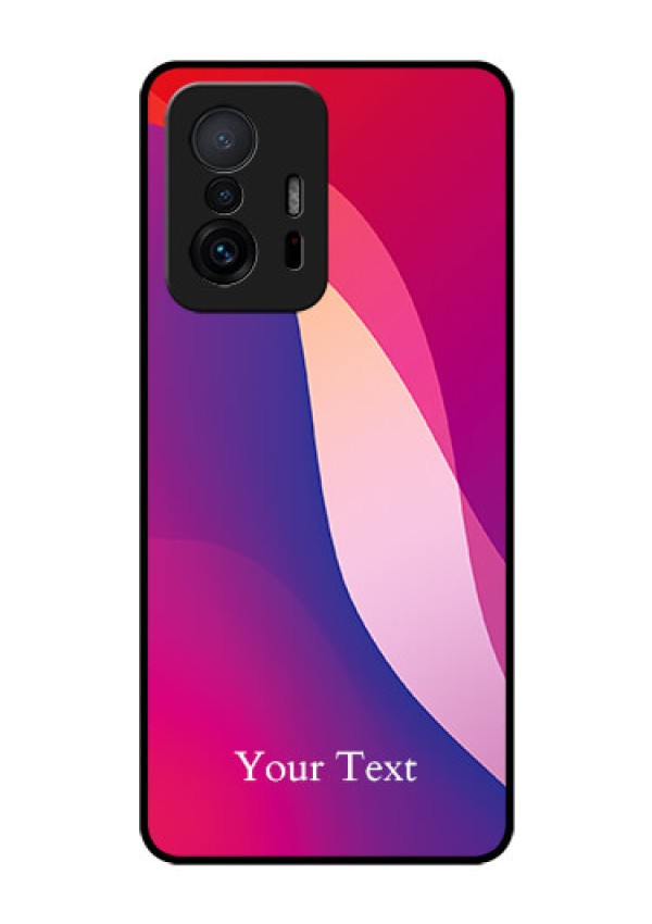 Xiaomi 11T Pro 5G Personalized Glass Phone Case - Digital abstract Overlap Design